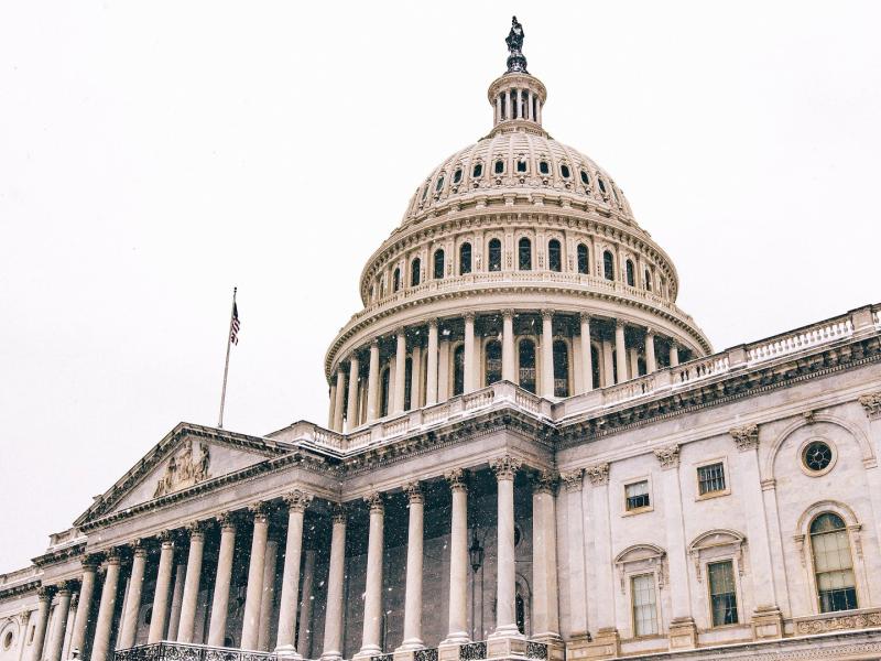 Snow on the United States Capitol Building