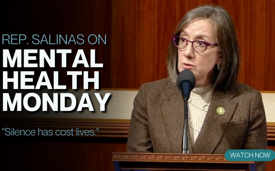 A thumbnail of Rep. Salinas speaking on the House floor.