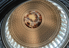 The beautiful dome of the US Capitol.